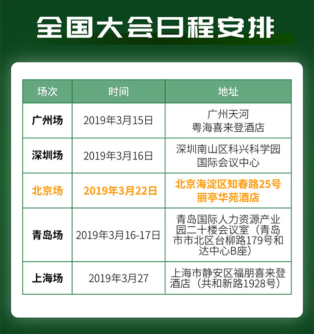 全国大会日程安排